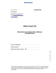 Déclaration de sinistre frais médicaux - Delta Lloyd Life