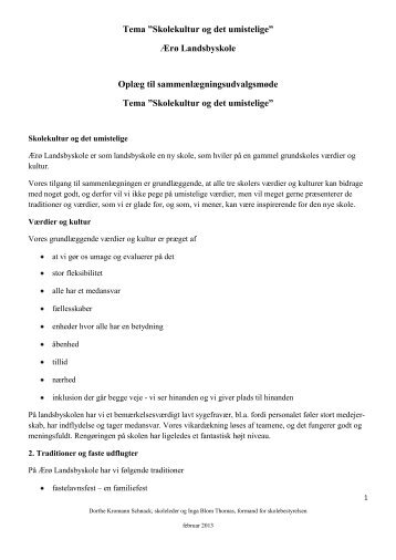 oplæg skolestruktur det umistelige.pdf - Skoleporten Marstal skole