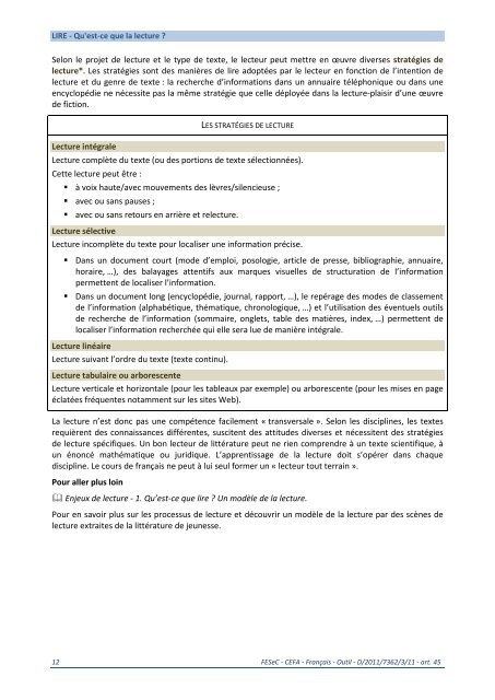 Formation générale Français - SeGEC