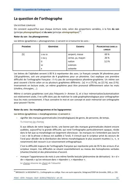 Formation générale Français - SeGEC