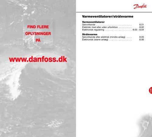 Danfoss A/S | VVS-guiden | Kapitel 8.00 - Danfoss Varme