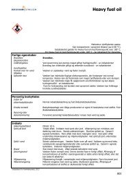 Heavy fuel oil - Information om farlige stoffer