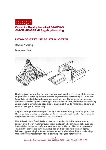 Istandsættelse af stuklofter - Center for Bygningsbevaring