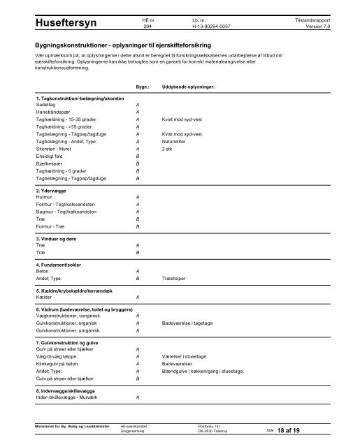 Tilstandsrapport - Lokalbolig