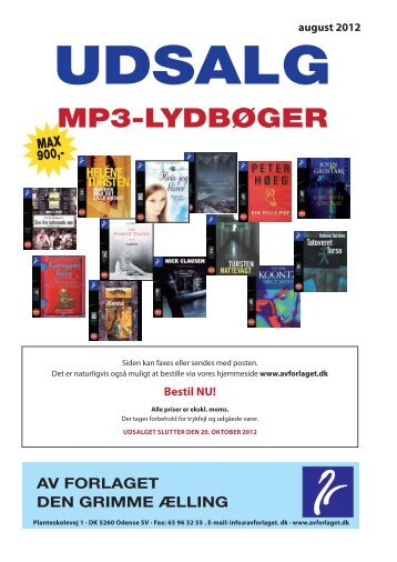 udsalg mp3-lydbøger max 900,- av forlaget den ... - avforlaget.dk