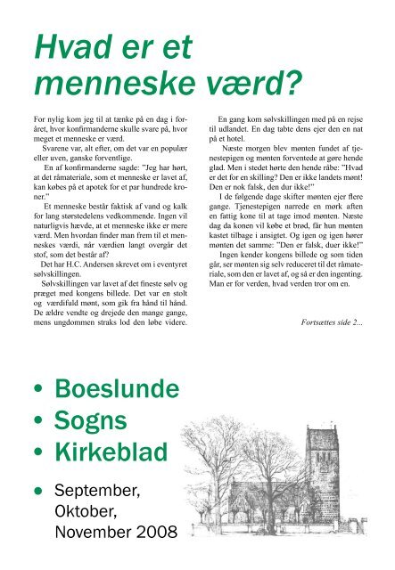 Hvad er et menneske værd? - Boeslunde Kirke