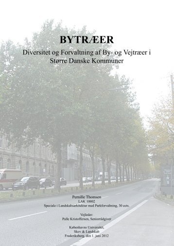 BYTRÆER Diversitet og Forvaltning af By - Tree Advisor