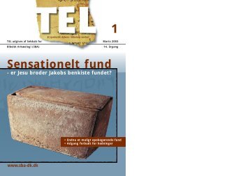 TEL 1/2003 ny korrektur - Selskab for Bibelsk Arkæologi