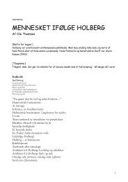 MENNESKET IFØLGE HOLBERG - Ole Thomsen