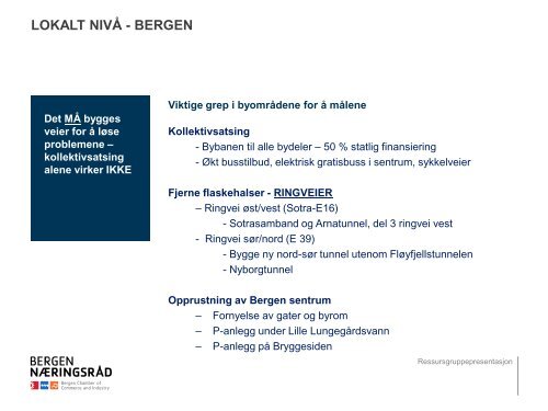 Ressursgruppepresentasjoner del 2 - Bergen Næringsråd