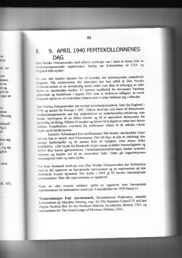 9. APRIL 1940 FEMTEKOLLONNENES - Grunnlovens-vektere