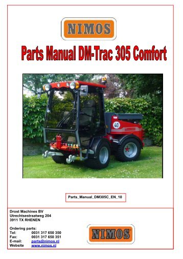 Parts Manual DM-Trac 305 Comfort
