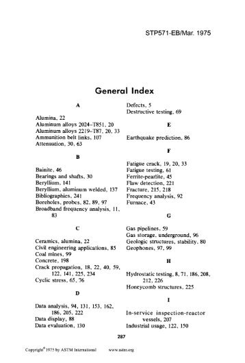 General Index - ASTM International