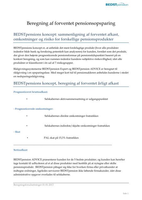 beregning pension