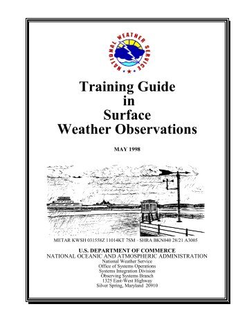 Training Guide in Surface Weather Observations - Multiple Choices