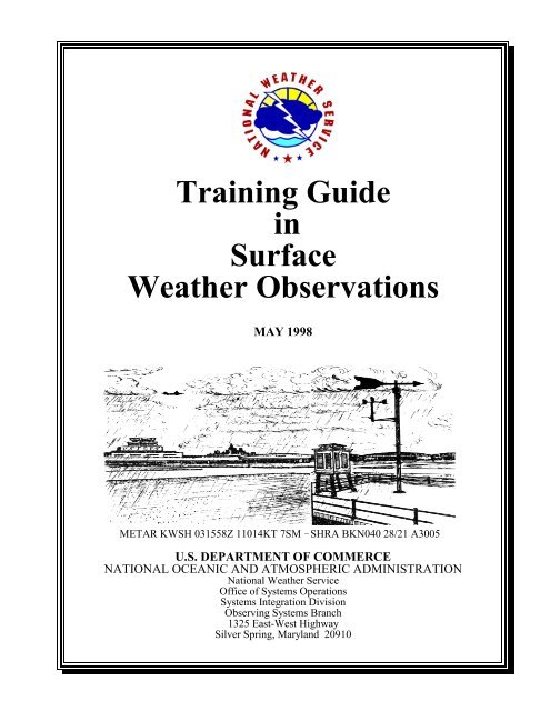 Training Guide in Surface Weather Observations - Multiple Choices