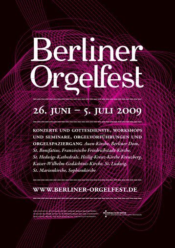 Flyer / Plakat - Berliner Orgelfest