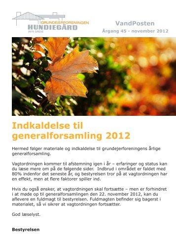 Indkaldelse til generalforsamling 2012 - Grundejerforeningen ...