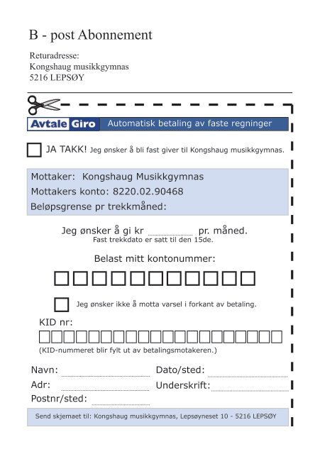 Nummer 2 - Kongshaug Musikkgymnas