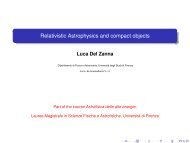 Relativistic Astrophysics and compact objects - Dipartimento di ...