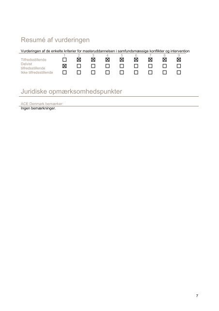 Ny masteruddannelse i samfundsmæssige konflikter og intervention ...