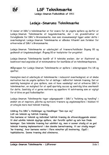 LSF Teknikmærke - samlet.pdf - Ledøje-Smørum Fodbold