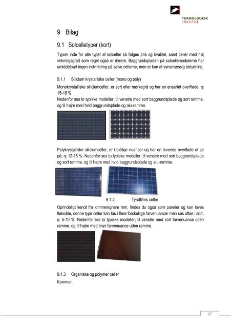 Solceller - BiS - Teknologisk Institut