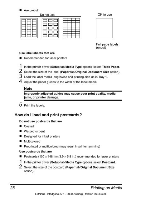 Installing the Printer Driver - Ednord