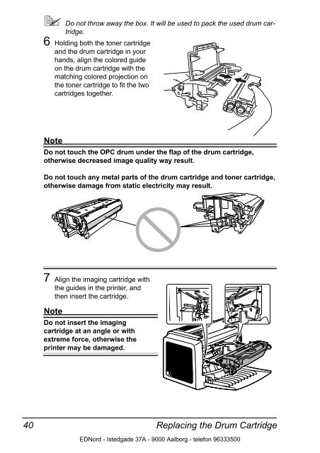 Installing the Printer Driver - Ednord