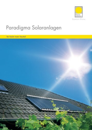 Paradigma Solaranlagen - Heizungen Kurt