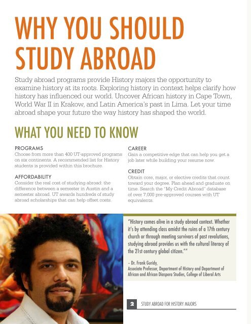 Study Abroad for History Majors brochure (PDF, 557K)