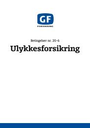 Betingelser - GF Forsikring