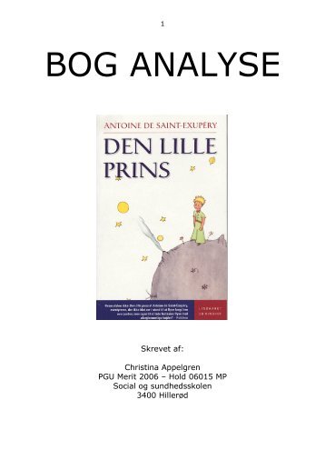Bog analyse af "Den lille prins"