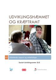 udviklingshæmmet og kræftramt - Socialt Udviklingscenter SUS