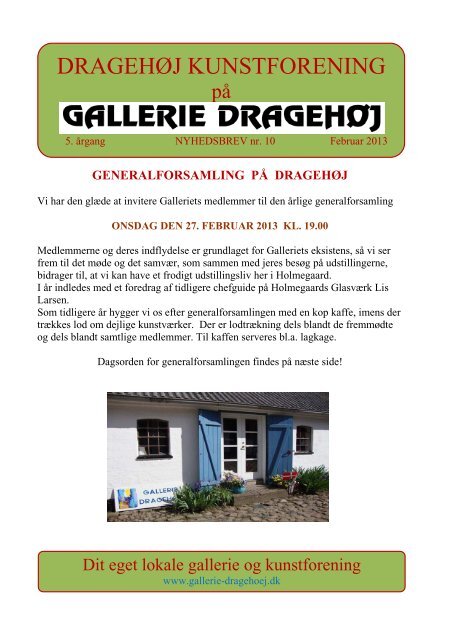 DRAGEHØJ KUNSTFORENING - Gallerie Dragehøj