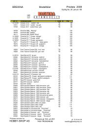 BREKINA prisliste JANUAR 2008 kan lastes ned ... - Hobby Shop AS