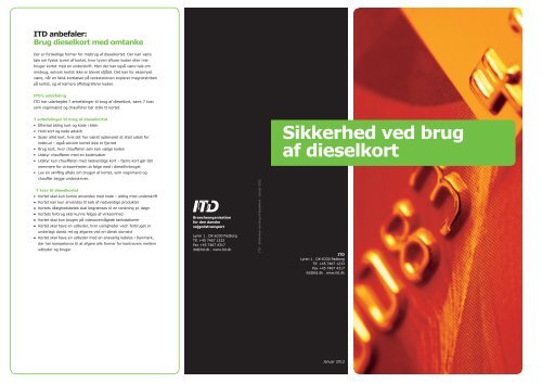 ITD - Sikkerhed ved brug af dieselkort - Januar 2012.indd
