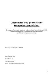 Dilemmaer ved praksisnær kompetenceudvikling - policy.dk