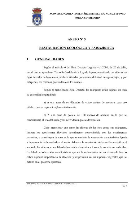 PROYECTO DE ACONDICIONAMIENTO DE MÁRGENES DEL RÍO ...