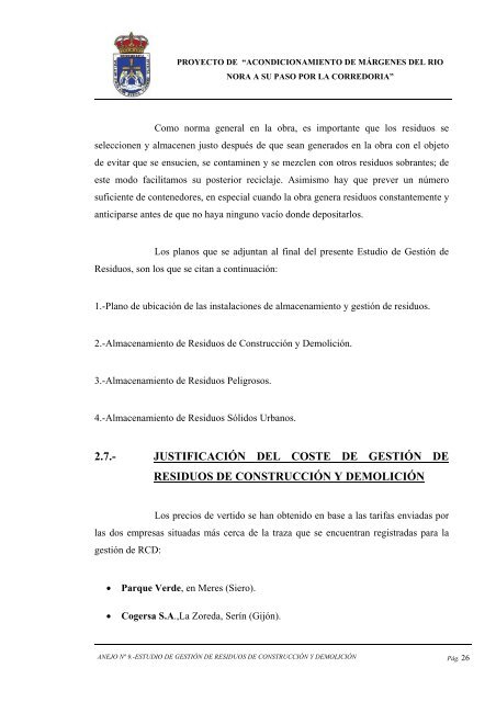 PROYECTO DE ACONDICIONAMIENTO DE MÁRGENES DEL RÍO ...