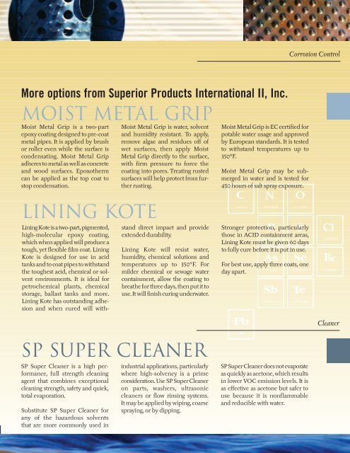 Superior Products Coating Products Line Brochure