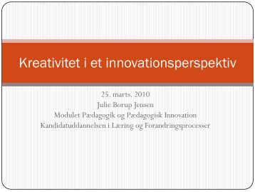 Kreativitet og innovation