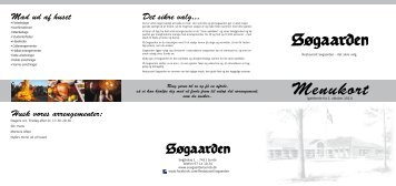 Hent hele vores menukort som PDF her - Restaurant Søgaarden