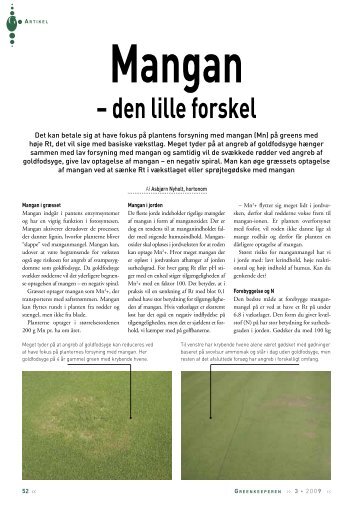 Mangan – den lille forskel - Turfgrass