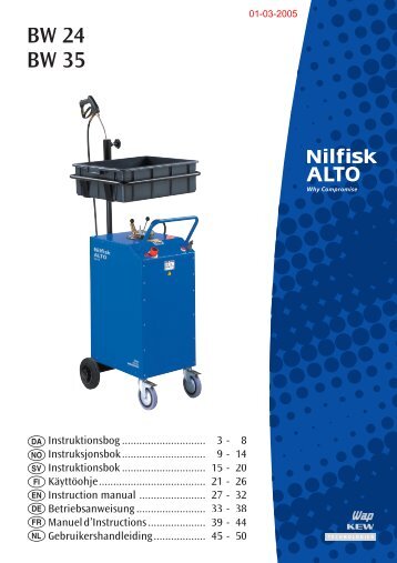 BW 24 BW 35 - Nilfisk PARTS - Nilfisk-Advance