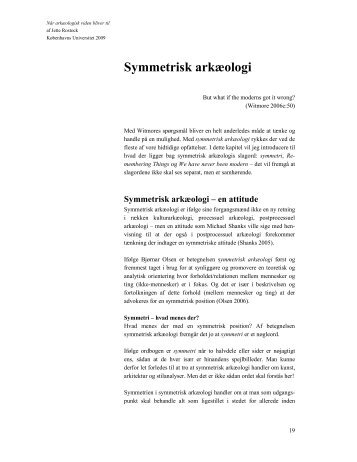 Symmetrisk arkæologi - Jette Rostock