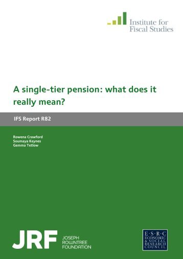 A single-tier pension: what does it really mean? - The Institute For ...