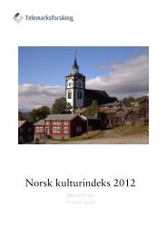 Norsk kulturindeks 2012 - Telemarksforsking