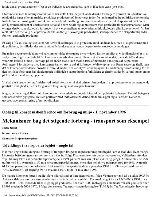 "Fremtidens forbrug og miljø" i PDF format. - Teknologirådet