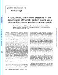 I papers and notes on methodology - The Journal of Lipid Research